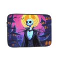 thumbnail image 1 of Funda para portátil de neopreno sublimada con cuadrícula de personajes de Pesadilla antes de Navidad y dije de goma, 1 of 7