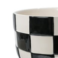 thumbnail image 5 of Mainstays Lennon 6" x 6" x 4.5" Round Black Checkered Ceramic Planter, 5 of 8