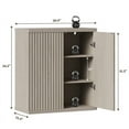 thumbnail image 6 of SICOTAS 30.9" Fluted Sideboard Buffet Cabinet with Deep Storage, Modern Accent Cabinet with Adjustable Shelf and Doors Corner Buffet Credenzas for Living Room Dining Room and Kitchen，Light Oak, 6 of 9