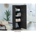 thumbnail image 2 of Sauder Miscellaneous Storage Engineered Wood Cabinet in Raven Oak, 2 of 10