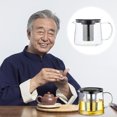 thumbnail image 2 of MasteelfCA Durable Household Tea Pot Glass Tea Pot with Filter for Home Use Tea Ware, 2 of 8
