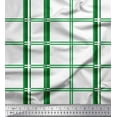 thumbnail image 1 of Soimoi Green polyester Crepe Fabric Window Pane Check Print Fabric by the Yard 52 Inch Wide, 1 of 3