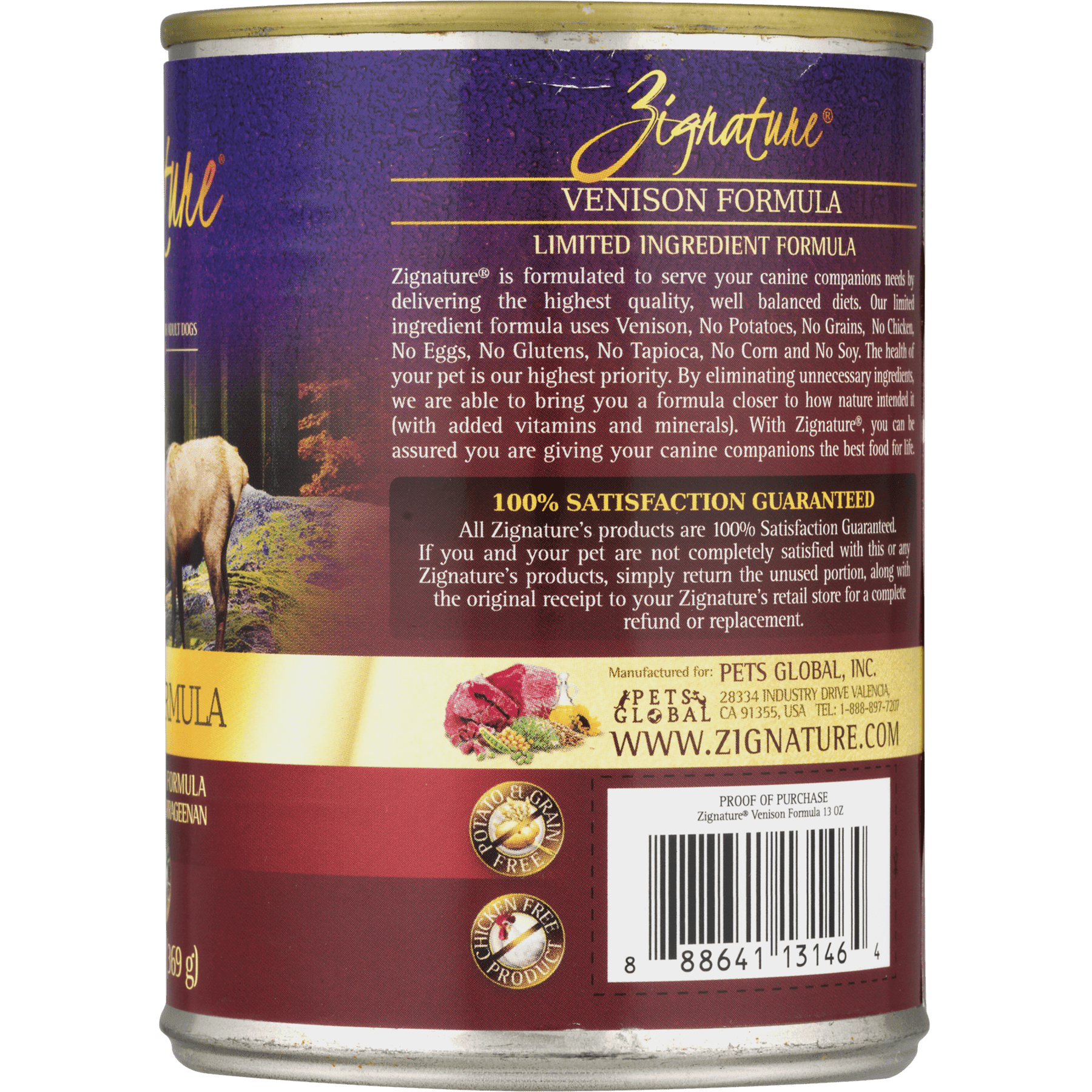 Rockster Sound of Game Complete Wild Venison Recipe Canned Dog Food - 12 oz, Case of 12