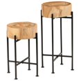 thumbnail image 1 of vidaXL Side Table Set 2 Pieces Solid Acacia Wood, 1 of 5
