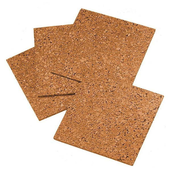 Quartet Cork Tiles, Cork Board, 12" x 12", Corkboard, Wall Bulletin