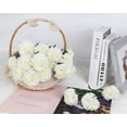 thumbnail image 3 of 16PCS White Carnations Artificial Flowers 14.8'' Fake Carnation Silk Flowers with Stems Faux Carnations Flowers for Home Table Centerpiece Wedding Decor Floral Arrangements (Ivory White), 3 of 14