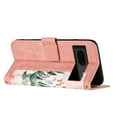 thumbnail image 3 of Phone Case for Google Pixel 7 Wallet Cover with Crossbody & Wrist Strap, Elegant PU Leather Flip Flower Pattern Kickstand Credit Card Holder Phone Case Cover for Google Pixel 7, Pink, 3 of 9