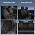 thumbnail image 3 of DIKSOAKR Full Set Car Seat Covers Fit for Lexus NX NX250/NX350/NX350h/NX450h 2022-2024 Faux Leather Waterproof Seat Cushion 2 Rows 5 Seats (Black Line), 3 of 5