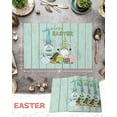 thumbnail image 5 of Easter Placemats Set of 4, Bunny Ears Gnomes Placemat for Dining Table Decorations, Easter Eggs Wood Grain Place Mats, Spring Table Mats for Kitchen Dinner Seasonal Holiday Party Decor, 5 of 5