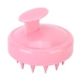thumbnail image 1 of Cepillo de champú de silicona para limpieza profunda y relajación Masajeador revitalizante para el cuero cabelludo en la ducha de color rosa, 1 of 8