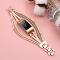 thumbnail image 3 of Correa de piel para Fitbit Charge 2 WONFAITH Posh, color caqui/oro rosa, 3 of 7