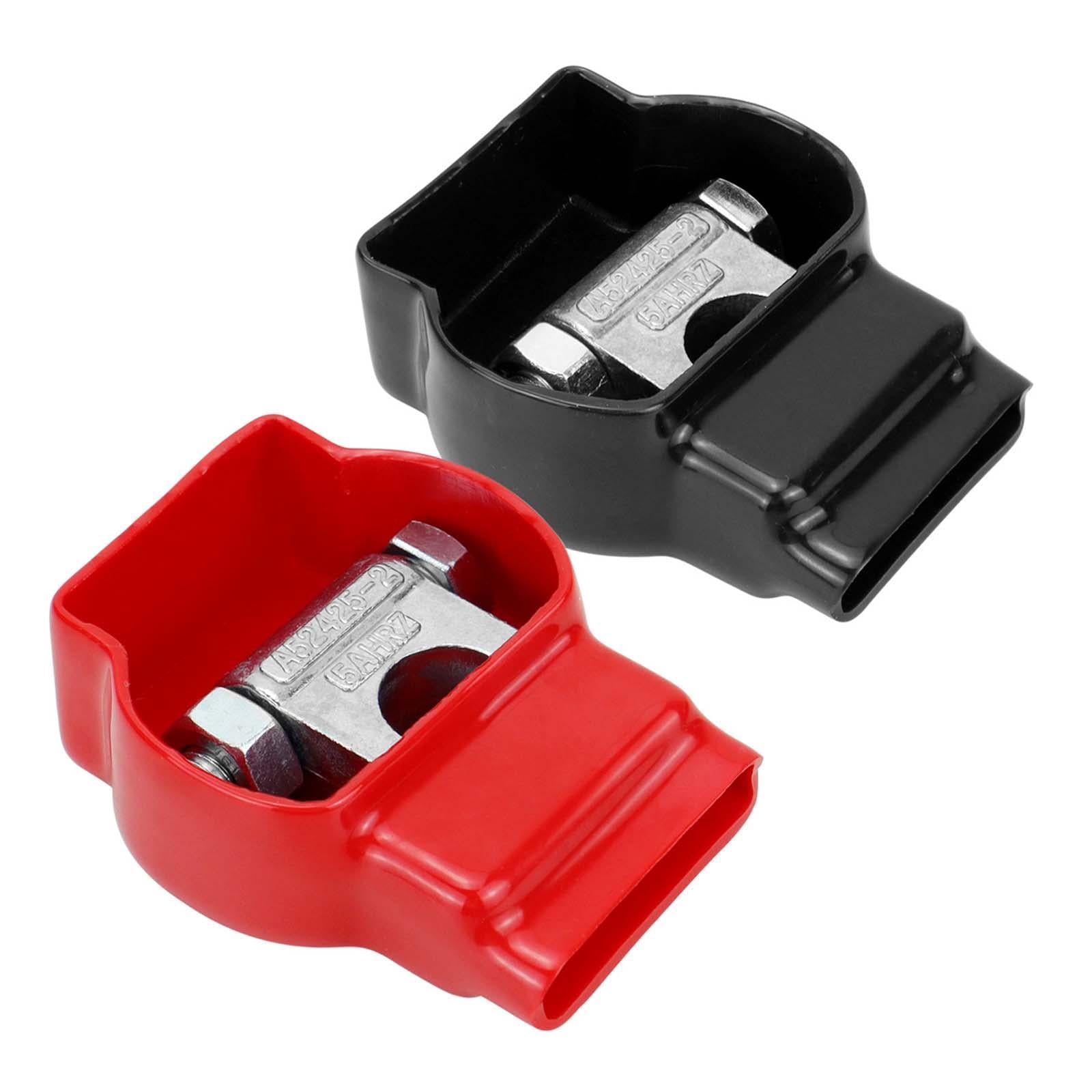 Wzmzjy Terminal Connector Kit 3/8" Copper Lugs with Cover Washers Heatshrink Heavy Duty