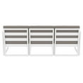 thumbnail image 6 of Luxury Commercial Living 79" White Outdoor Patio Sofa with Sunbrella Taupe Brown Cushion, 6 of 8