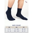 thumbnail image 6 of Hugh Ugoli Men's Loose Diabetic Ankle Socks Bamboo, Wide, Thin, Seamless Toe and Non-Binding Top, 4 Pairs, Navy Blue, Shoe Size: 11-13, 6 of 6