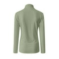 thumbnail image 6 of Mepaouo Women's Turtleneck Shirt Long Sleeve Fitted Thermal Shirts Cold Weather Base Layer Tops(Khaki,2XL), 6 of 7