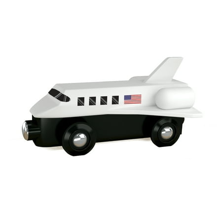 MasterPieces Space Shuttle Wooden Toy Train Engine For Kids