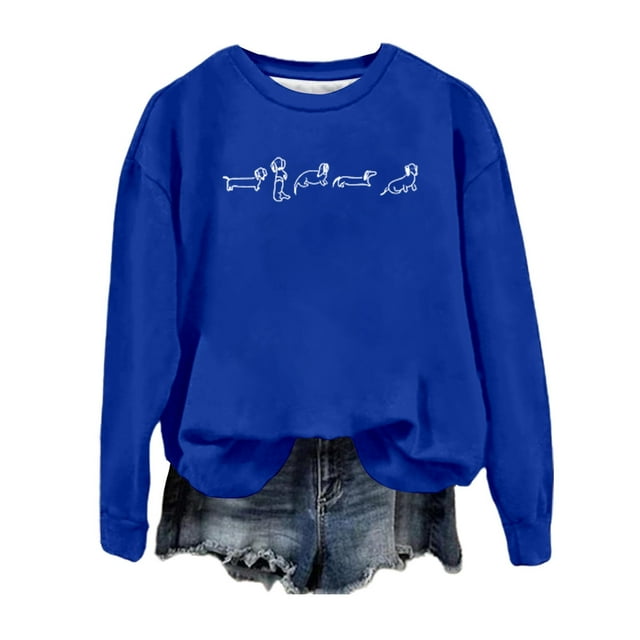 WEAIXIMIUNG Sweat à Fermeture Éclair Femme Surdimensionné Imprimé Col Rond Tendance Automne/hiver Haut Décontracté