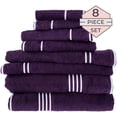 thumbnail image 3 of Rio 100% Cotton Towel Set - Eggplant, Medium, 8 Piece, 3 of 7