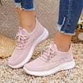 thumbnail image 2 of Women's Walking Shoes Non Slip Athletic Running Tennis Slip on Breathable Gym Workout Fashion Lace up Comfortable Sneakers Pink Size 8.5, 2 of 4