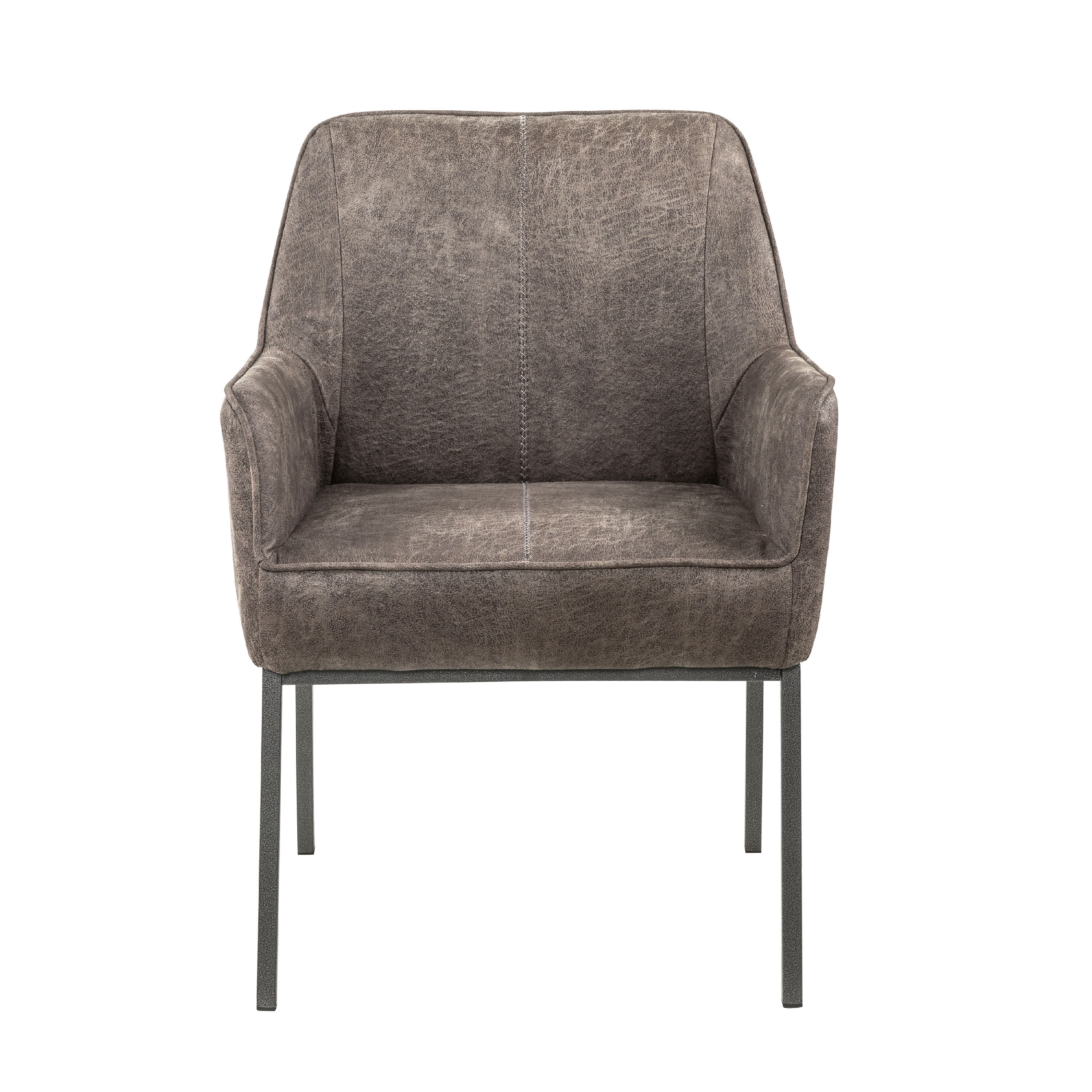 Home Meridian Upholstered Metal Leg Accent Chair in Warm Gray - Walmart.com - Walmart.com