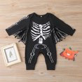 thumbnail image 4 of Conjunto de disfraz de Halloween para niños y niñas recién nacidos, mameluco y sombrero, 4 of 9