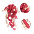thumbnail image 3 of Large Lattice Sequin Ribbon Bow Christmas Decoration Scene Layout Christmas Tree Top Bow, 3 of 12