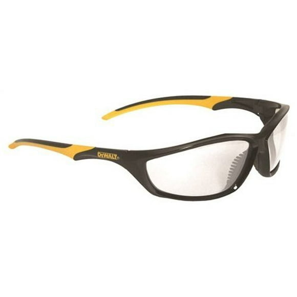 DEWALT DPG96-1Csafety-Masks SAFETY Glass, Series: Router, Clear Lens, Polycarbonate Lens, Wraparound Frame, Black Frame, Nylon