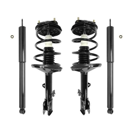 Front and Rear Suspension Strut Coil Spring and Shock Absorber Assembly Kit - 4 Piece - Compatible with 2001 - 2005 Toyota RAV4 FWD 2002 2003 2004