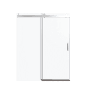BARONAGE Frameless Single Sliding Soft-Close Shower Door(Countbuffer) 56-60 in. x 76 in , 3/8 (10mm) Clear Tempered Glass, Reversible Installation Easy Glide Rollers Sliding Shower Door Chrome