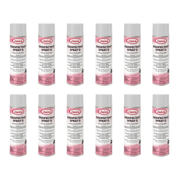 Claire Spray Q Disinfectant Can Country Fresh 17 Oz. 12/Carton (CL1001