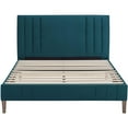 thumbnail image 1 of Classic Brands Chicago Tufted Upholstery Platform Bed Frame, Full, Teal, 1 of 11