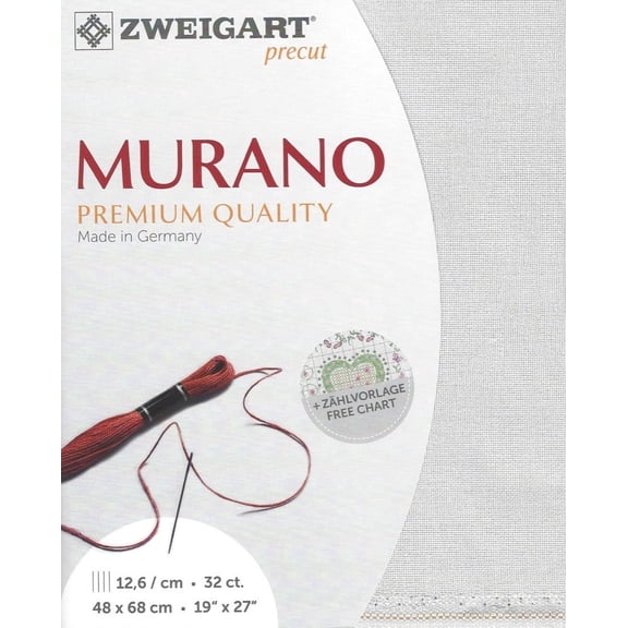 Precut Zweigart Murano 32 count Silvery Moon 3984/7011