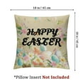 thumbnail image 4 of Happy Easter Rabbit Cherry Blossom Easter Eggs Throw Pillow Covers,Bless Our Nest Flowers Chickadee Brown Cushion Case Decoration for Sofa Couch, 4 of 8