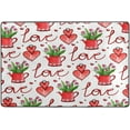 thumbnail image 4 of SKYSONIC Colorful Valentine Flower Non-Slip Area Rug, Watercolor Floor Carpet Comfort Floor Mats Decor for Indoor Front Porch,Living Room, Bedroom,Kitchen,72"x48", 4 of 5
