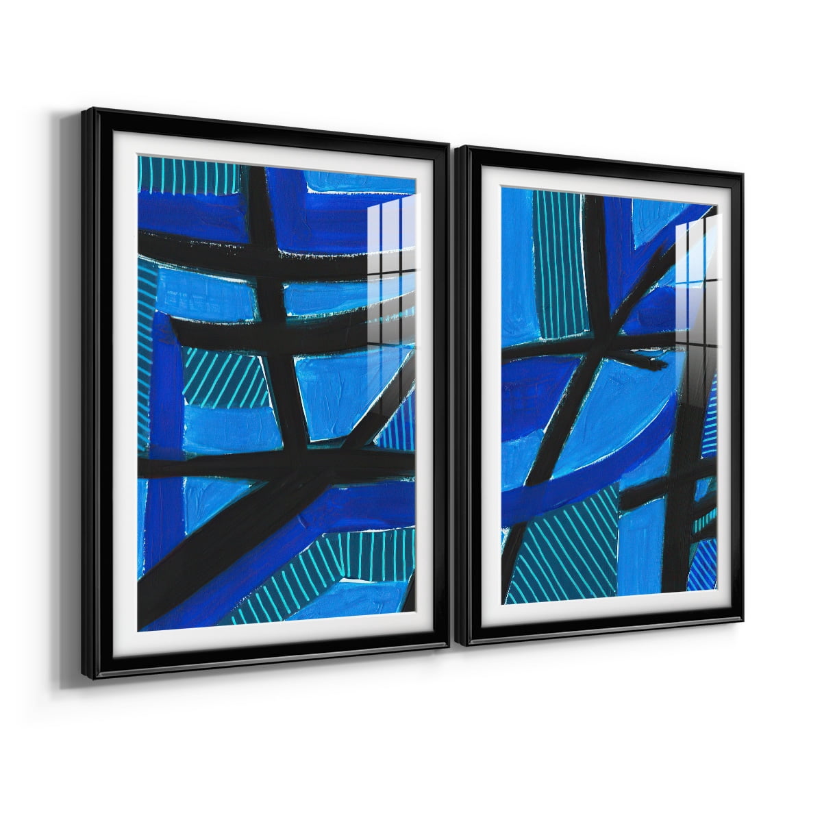 Wexford Home Involved Blues I Premium Framed Print, 26.5" x 36.5" - Ready to Hang, Black (Set of 2)