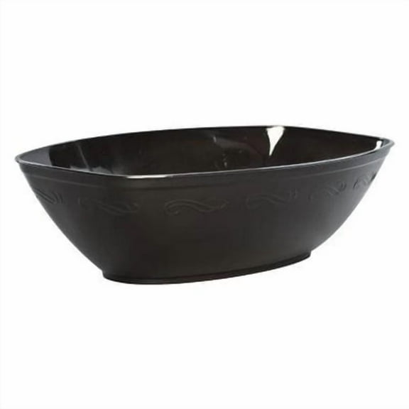 EcoQuality Black Oval Luau Bowl – Disposable Dish for Appetizers Desserts Snacks Tastings and Samples Ideal for Catering Buffet Tables Weddings Parties Events (1)