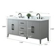 thumbnail image 6 of Vanity Art 72” Double Sink Bathroom Vanity Cabinet with Engineered Marble Countertop, 6 of 9