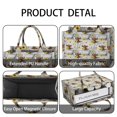 thumbnail image 4 of Large Capacity Tote Bag,Gray Highland Cow Bathtub Sunflower Pattern Handbag Fashion Luxury Tote Bag,15.7"x13"x 5.1" Inches,Laptop Compatible, 4 of 6