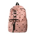 thumbnail image 4 of Girls Backpack Corduroy Bow Backpack for Students Casual Commute Lightweight Daypack Pink One Size, 4 of 4