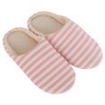 thumbnail image 5 of Women Mens Comfort Knitted Cotton Slippers Washable Flat Closed Toe Ultra Lightweight Indoor Shoes with Non-Slip Sole, 5 of 6