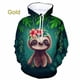 thumbnail image 2 of Sudadera con capucha con estampado 3D de animales perezosos para hombre, sudadera informal de gran tamaño, sudadera con capucha de manga larga para hombre y mujer, ropa de calle, 2 of 5