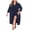 Navy, variant on Zeagoo Women Kimono Style Bathrobe Long Knit Lightweight Soft Sleepwear V Neck Comfortable Casual Loungewear
