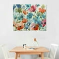 thumbnail image 2 of Nawypu  - Watercolor Teal Coral Wall Decor Bedroom Canvas Art Aqua Orange Flower Canvas Print Poppy Painting Artwork Modern Living Room Pictures Wall Decoration, 2 of 6