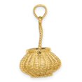 thumbnail image 4 of Auriga Fine Jewelry 14K Yellow Gold 3-D Moveable Handle Flower Basket Charm for Women (L - 17.4 mm, W - 14.2 mm), 4 of 6