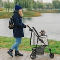 thumbnail image 2 of Wedyvko 3-Wheeled Foldable Pet Stroller with Storage Basket, Light-gray, 2 of 7