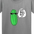 thumbnail image 4 of Inktastic Just Dill with It Chill Dill Pickle in Sunglasses Youth T-Shirt, 4 of 5