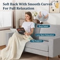 thumbnail image 6 of 65.4" Loveseat Sofa, Comfy Grey Linen - Mid-Century Modern Small Couch with Spring Cushion, Solid Wood Frame, Tool-Free Assembly - Perfect for Living Room, Bedroom, Office, 6 of 8
