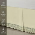 thumbnail image 5 of Mocassi Lace Bed Skirt 15inch Drop, 1500 Thread Count Quality, Sophisticated Design for a Vintage Look- Easy Care and Wrinkle Resistant, Queen, Cream, 5 of 5