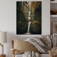 thumbnail image 2 of Designart "Oregon Multnomah Falls Scenery Cascading Beauty" Oregon Print on Natural Pine Wood, 2 of 5