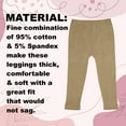 thumbnail image 3 of EMEM Apparel Leggings Unisex Boys Girls Baby Toddler Medium Weight Seamless Cotton Full Ankle Length Footless Tights Pants Oatmeal 2T-4T, 3 of 5